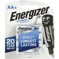 Energizer Lithium AA Batteries (4-pack)