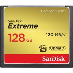 SanDisk Extreme 128GB CompactFlash Memory Card