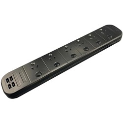 Jackson Surge Protected Board w/ 6 x Individual Switch Power Socket. 4 x USB-A Outlets