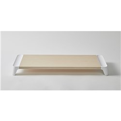 Pout Eyes5 Wooden Monitor Stand (White)