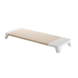 Pout Eyes6 Wooden Monitor Stand with Wireless Charging (White)
