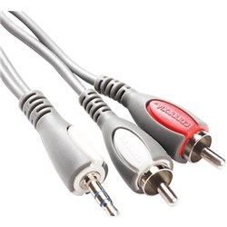 Connexia X05139 1M 3.5mm Stereo - 2RCA Plug Cable (1.0m)