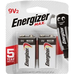 Energizer Max 9V Battery (2-pack)