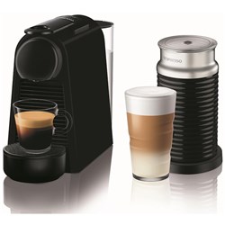 DeLonghi Nespresso EN85BMAE Essenza Mini Coffee Machine with Aeroccino (Black)