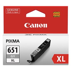 Canon CLI651XLGY High Yield Ink Cartridge (Grey)