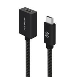 Alogic MU31CC-EXT-01BLK USB-C Male to USB-C Female Extension Cable 1m