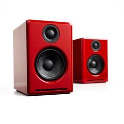 Audioengine A2  Wireless Computer Speakers (Satin Red)