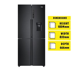 Haier HRF516YHC 463L French Door Fridge (Black)