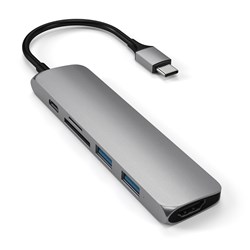 Satechi USB-C Slim Multi-Port Adapter V2 (Space Grey)