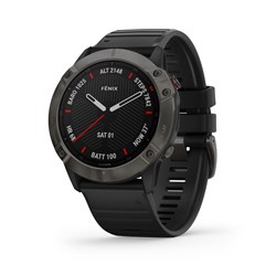 Garmin Fenix 6X Sapphire Edition Sports Watch (Carbon Grey with Black Band)