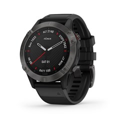 Garmin fenix® 6 Sapphire Edition Sports Watch (Carbon Grey with Black Band)