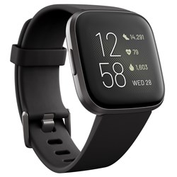 Fitbit Versa 2 Smart Fitness Watch (Black/Carbon)