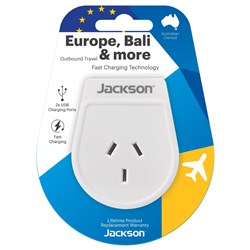 Jackson Outbound Travel Adaptor USB-A (EU+Bali+more)