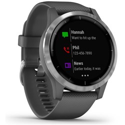 Garmin VivoActive 4 GPS Smart Watch (Silver/Shadow Grey)