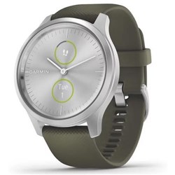 Garmin Vivomove Style Hybrid Smart Watch (Silver/Moss)