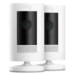 Ring Stick Up Cam Battery Full HD Security Camera 2 Pack [Gen3] (White)