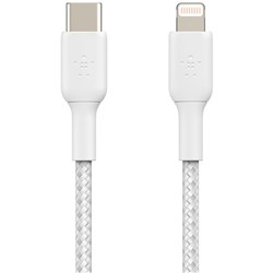 Belkin BoostUp Charge USB-C to Lightning Braided Cable 2m (White)