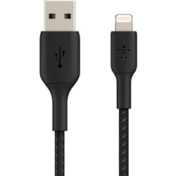 Belkin BoostUp Lightning to USB-A Braided Cable 15cm (Black)