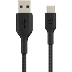 Belkin BoostUP Charge USB-A to USB-C 1m Braided Cable (Black)