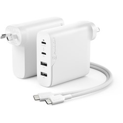 ALOGIC Rapid Power 4 Port 100W GaN Wall Charger w/ 100W USB-C Charging Cable