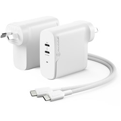 ALOGIC Rapid Power 2 Port 68W GaN Wall Charger w/ 68W USB-C Charging Cable