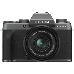 Fujifilm X-T200 Mirrorless Camera with XC15-45mm Lens (Dark Silver)