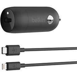 Belkin BoostUp 20W Car Charger with USB-C to Lightning Cable