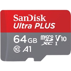 SanDisk Ultra Plus microSDXC 64GB 130MB/s Memory Card