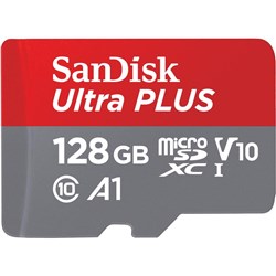 SanDisk Ultra Plus microSDXC 128GB 130MB/s Memory Card