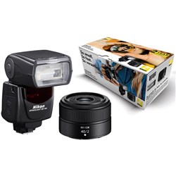 Nikon Z 40mm F2 Camera Lens + SB-700 Flash Portrait Kit