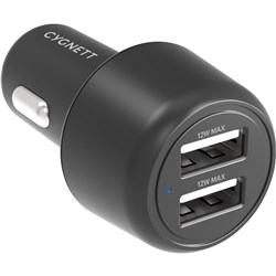 Cygnett PowerMini 24W Dual port Car Charger