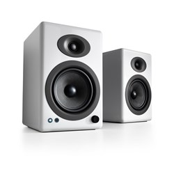 Audioengine A5+ Wireless Powered Bookshelf Speakers (Hi-Gloss White)