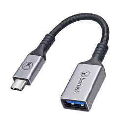 Bonelk Long-Life USB-C to USB-A Adapter (15cm)