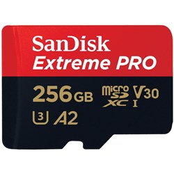 SanDisk Extreme PRO microSDXC 256GB 200MB/s Memory Card [2022]