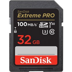 SanDisk Extreme PRO SDHC 32GB 100MB/s Memory Card [2022]