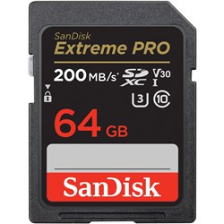 SanDisk Extreme PRO SDXC 64GB 200MB/s Memory Card [2022]
