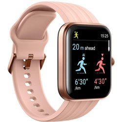 Ryze EVO Fitness & Wellbeing Smart Watch with Alexa (Rose Gold/Pink)