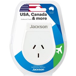 Jackson Outbound Travel Adapter USA Slim