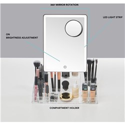 Homedics Radiance LED Beauty Mirror with Organiser