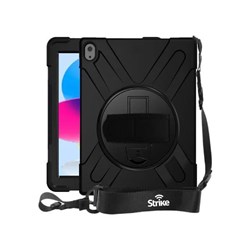 Strike CAS-STK APP IPAD 10.9 RGD HSL Rugged Case with Hand Strap and Lanyard for Apple iPad (11th/10th Gen) (Black)