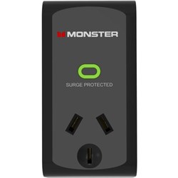 Monster 1 Socket Surge Protector (Black)