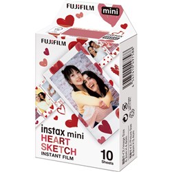 Fujifilm Instax Mini Film Heart for Instax Mini Cameras (10 Pack)