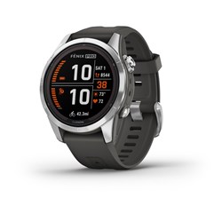 Garmin fenix® 7S Pro Solar Edition Stainless Steel with Graphite Band