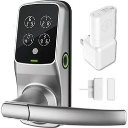 Lockly Secure Pro Latch Edition Door Lock with WiFi Hub (Satin Nickel)