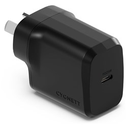 Cygnett Powerplus 25W USB-C Wall Charger (Black)