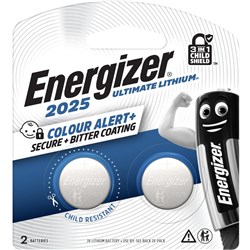 Energizer Ultimate Lithium 2025 Coin Battery (2 Pack)