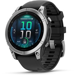 Garmin fenix® E 47mm Stainless Steel with Black Band
