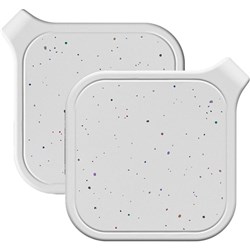 Journey Loc8 Fob Apple/Google Find My Rechargeable Bluetooth Tracker 2 Pack (Sparkle White)