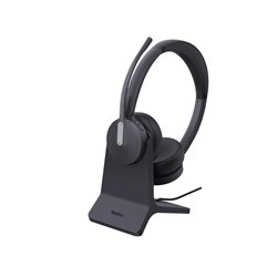 Yealink BH70-D-CH-MS-C/A BH70 Wireless MS Stereo Bluetooth Headset USB-C/A with Charge Stand (Black)