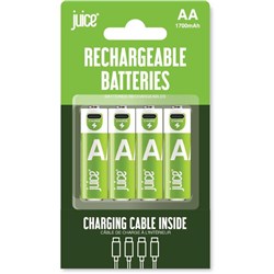 Juice Rechargeable Batteries AA (4 Pack)